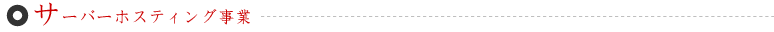 サーバーホスティング事業
